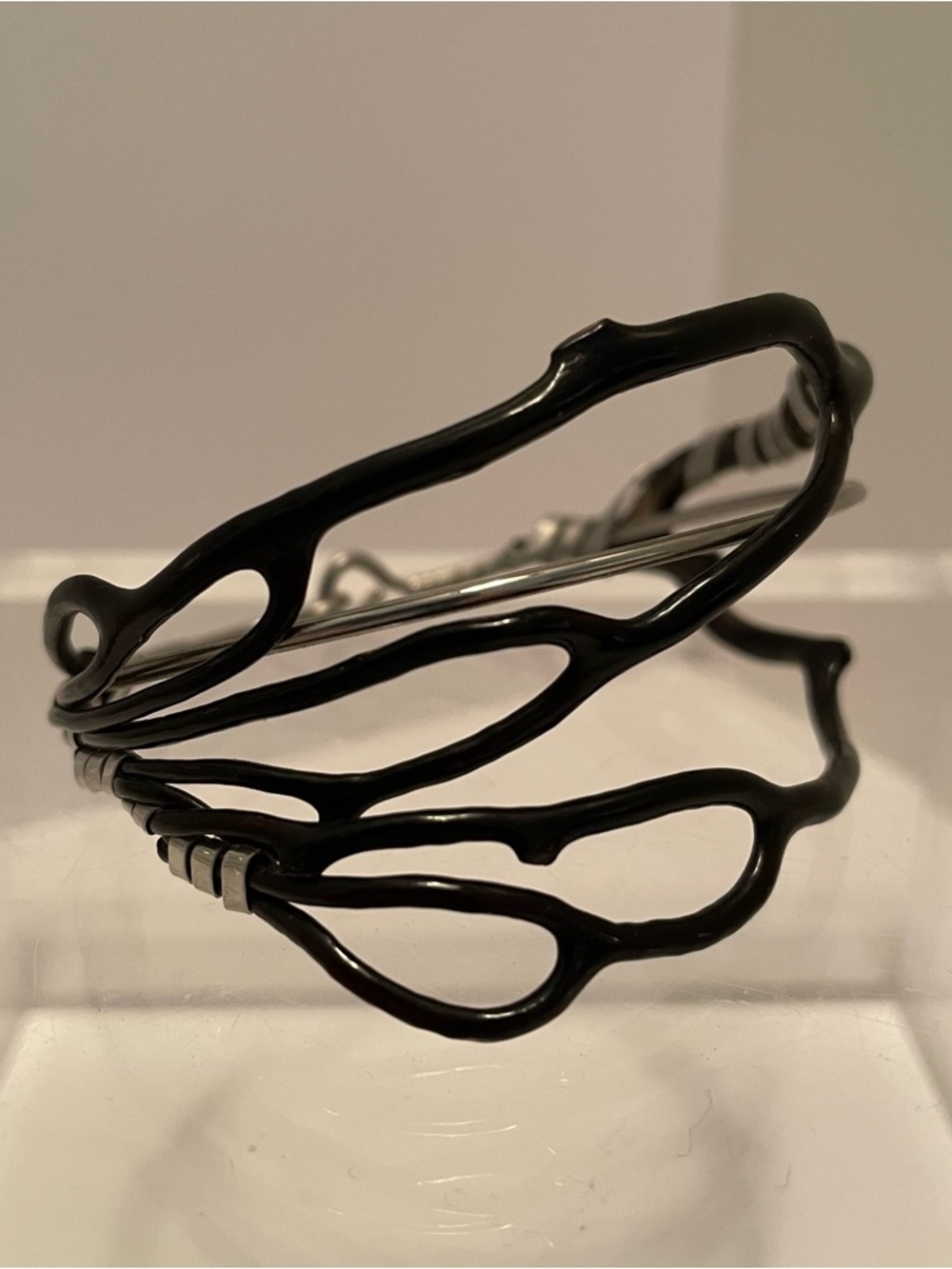 Vintage Black Coral‎ Branch Bracelet Fits 7”